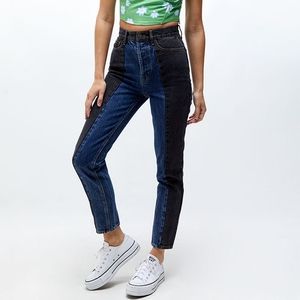 Size 25 Pacsun New Eco Colorblocked Ultra High Waisted Slim Fit Jeans👖